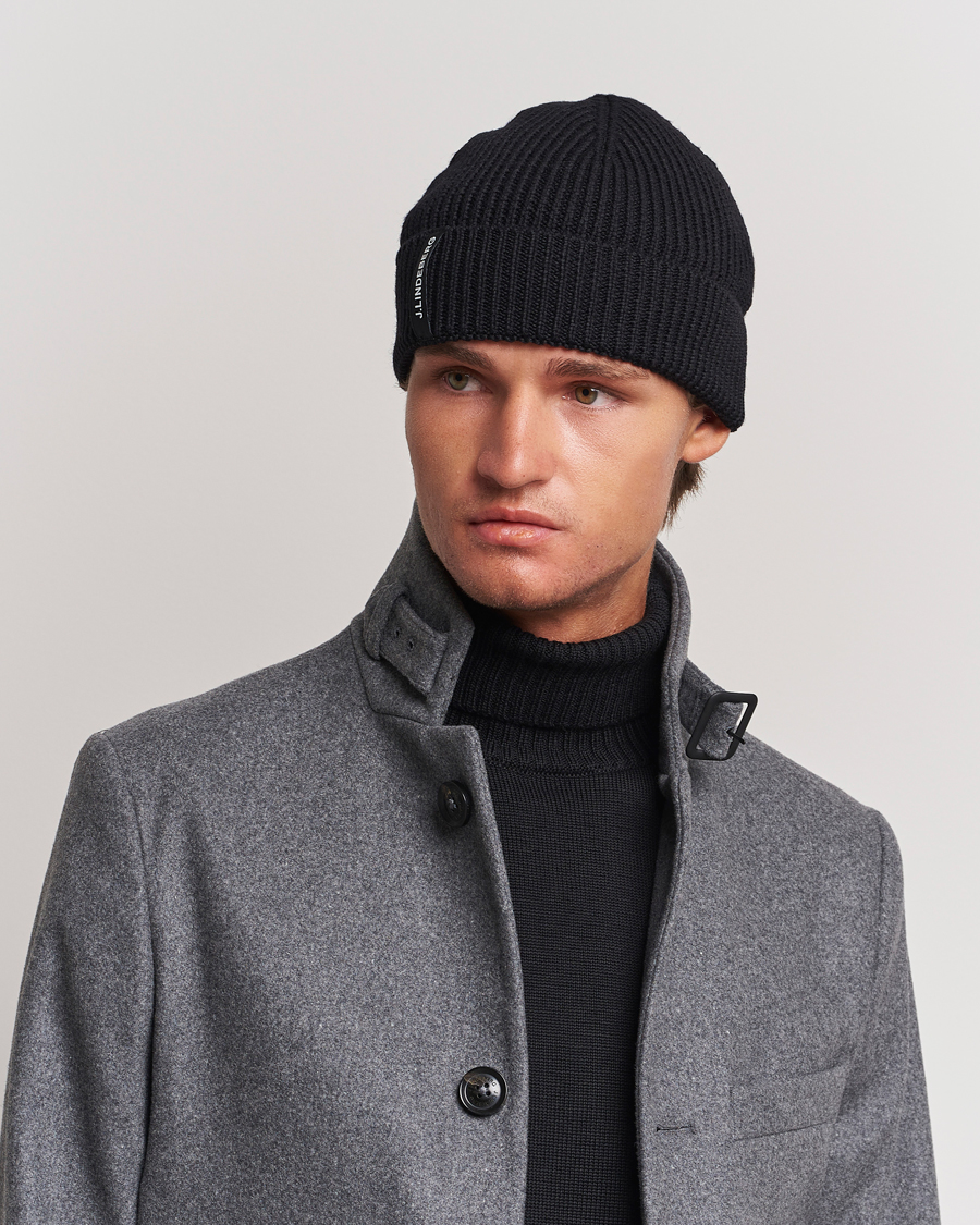 Men | J.Lindeberg Juan Merino Beanie Black | J.Lindeberg | Juan Merino Beanie Black