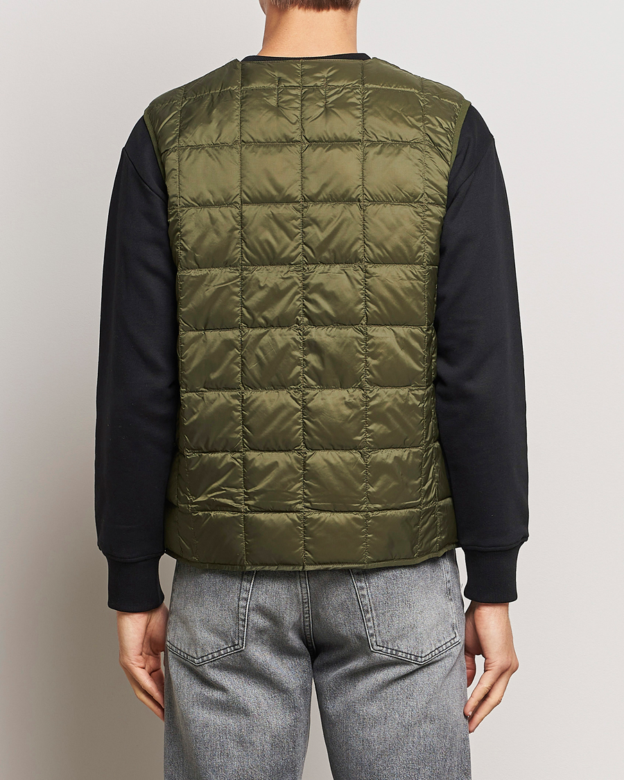 Men | Coats & Jackets | TAION | V-Neck Lightweight Down Vest Dark Olive