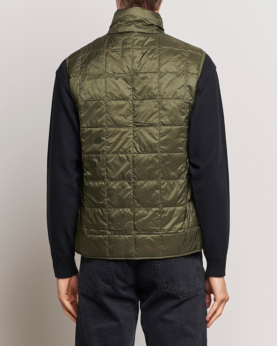 Men | Coats & Jackets | TAION | High Neck Full Zip Lightweight Down Vest Dark Olive