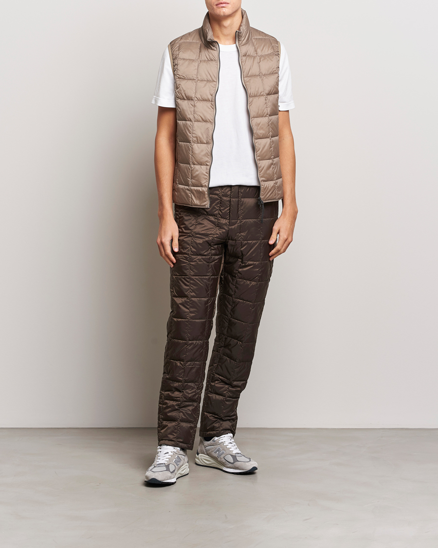 Men | Trousers | TAION | Regular Straight Down Pants Dark Choco