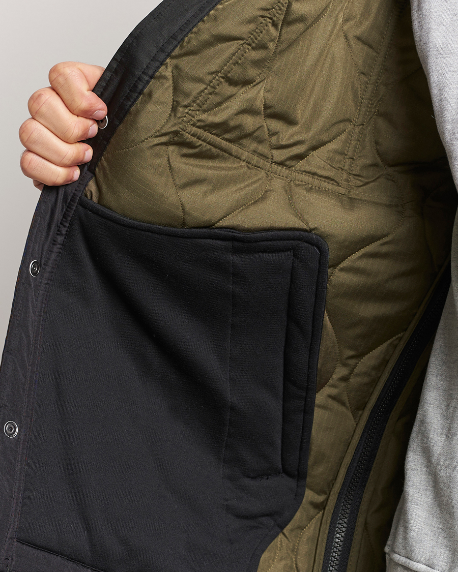 Men | Coats & Jackets | TAION | Padded Military CPO Shirt Jacket Black