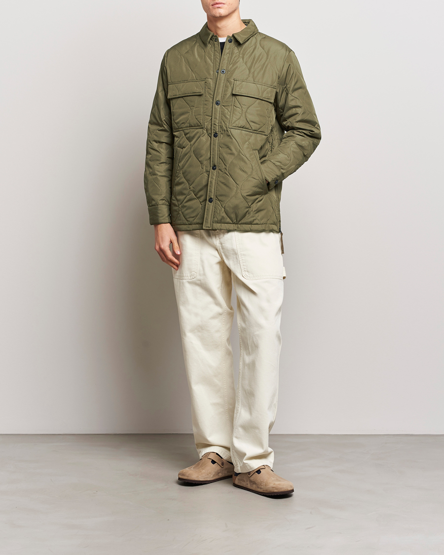 Men | Coats & Jackets | TAION | Padded Military CPO Shirt Jacket Dark Olive