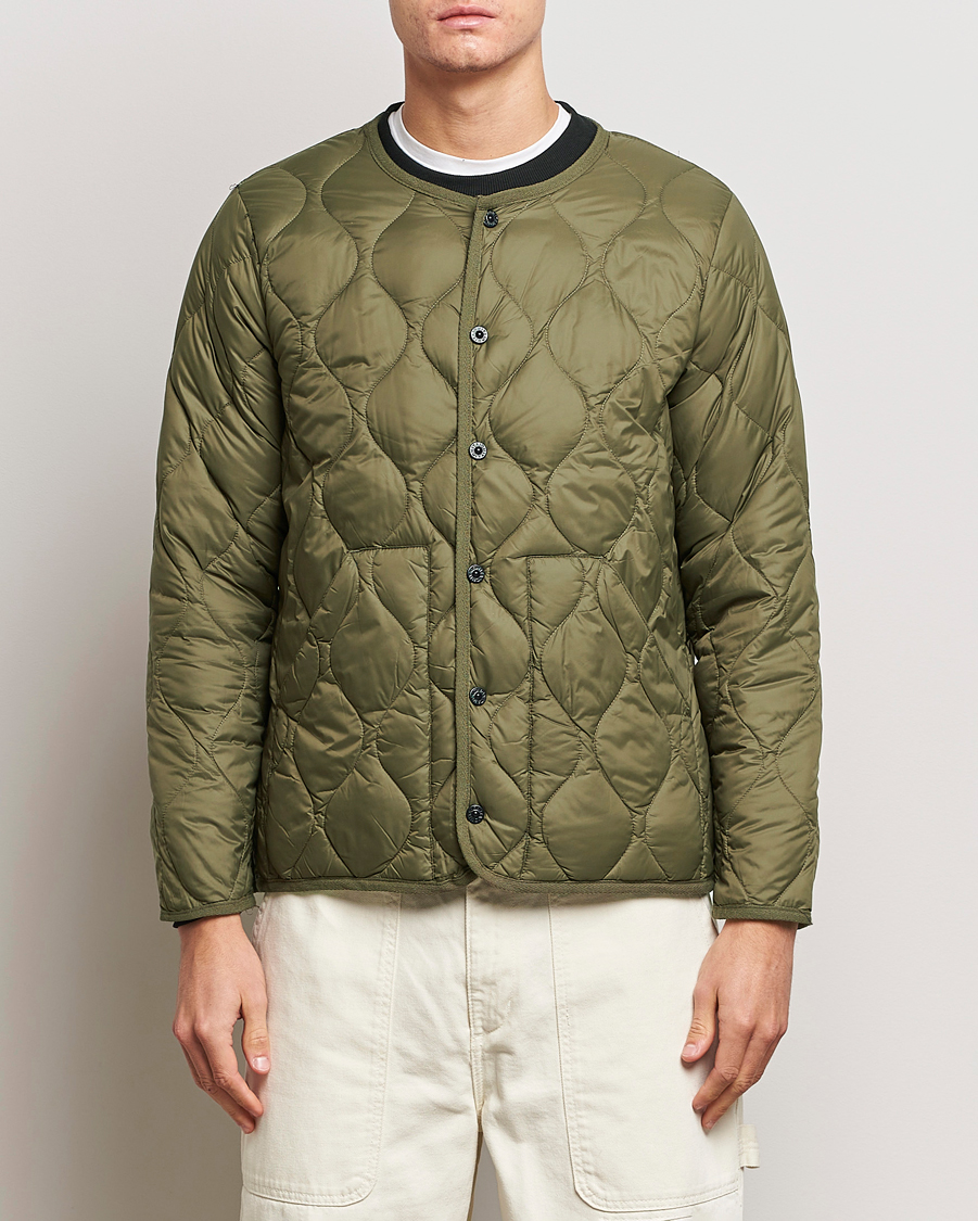 Men | Coats & Jackets | TAION | Military Crew Neck Down Jacket Dark Olive