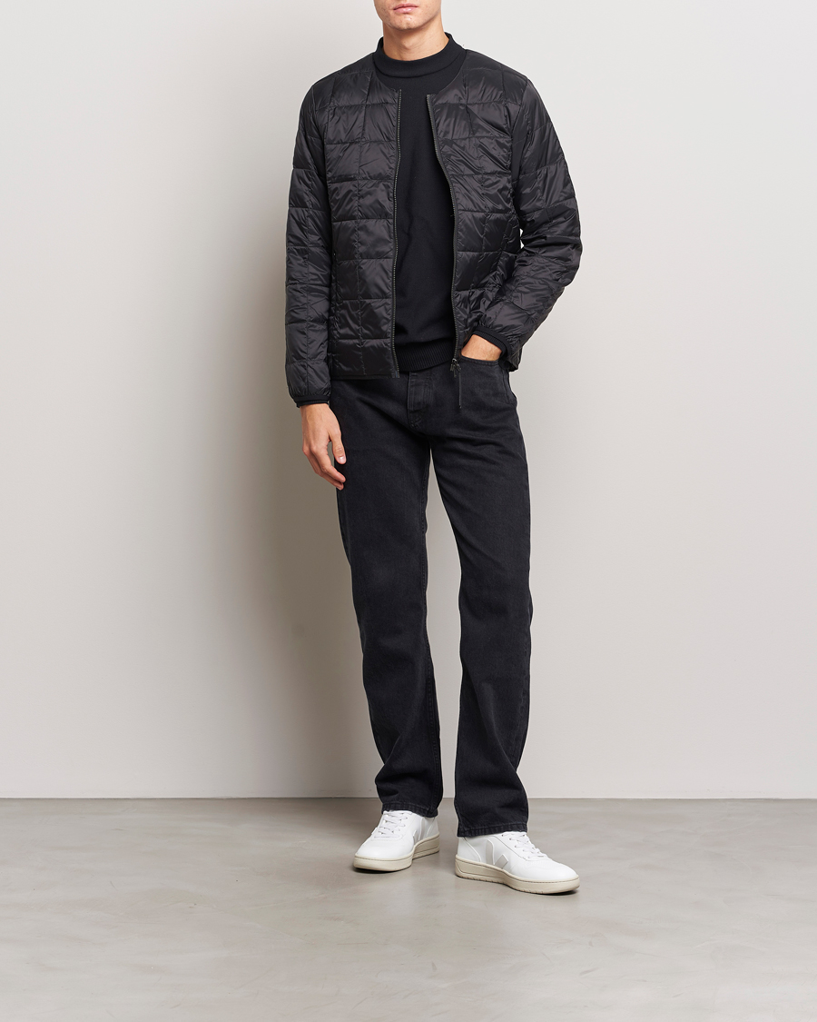 Men | Coats & Jackets | TAION | Crew Neck W-Zip Down Jacket Black