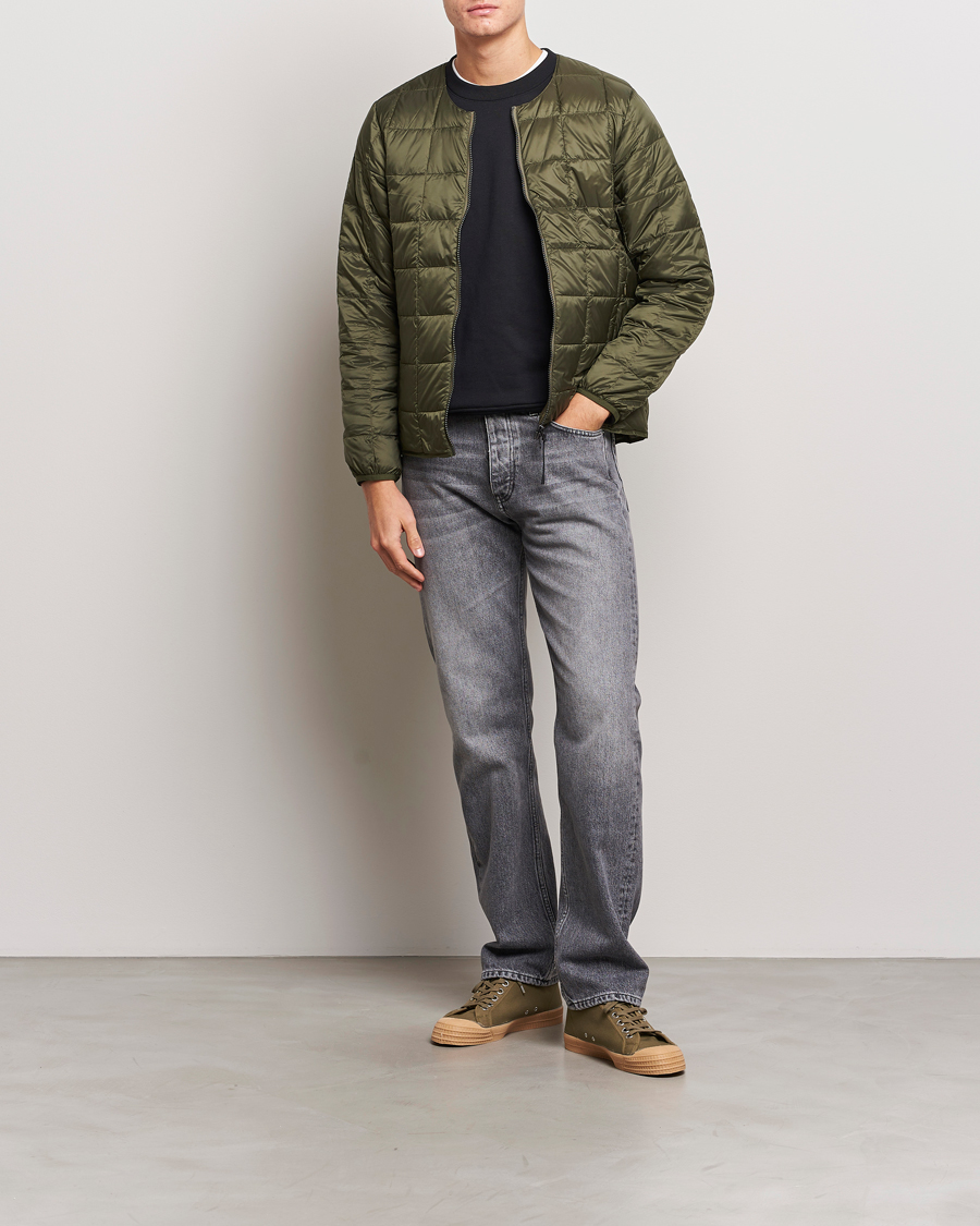 Men | Coats & Jackets | TAION | Crew Neck W-Zip Down Jacket Dark Olive