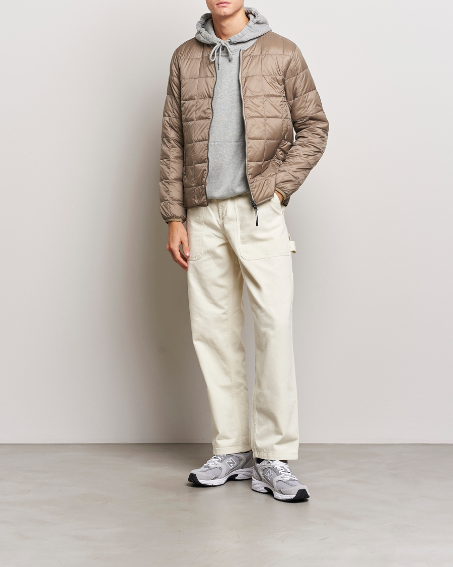 Men | Coats & Jackets | TAION | Crew Neck W-Zip Down Jacket Khaki
