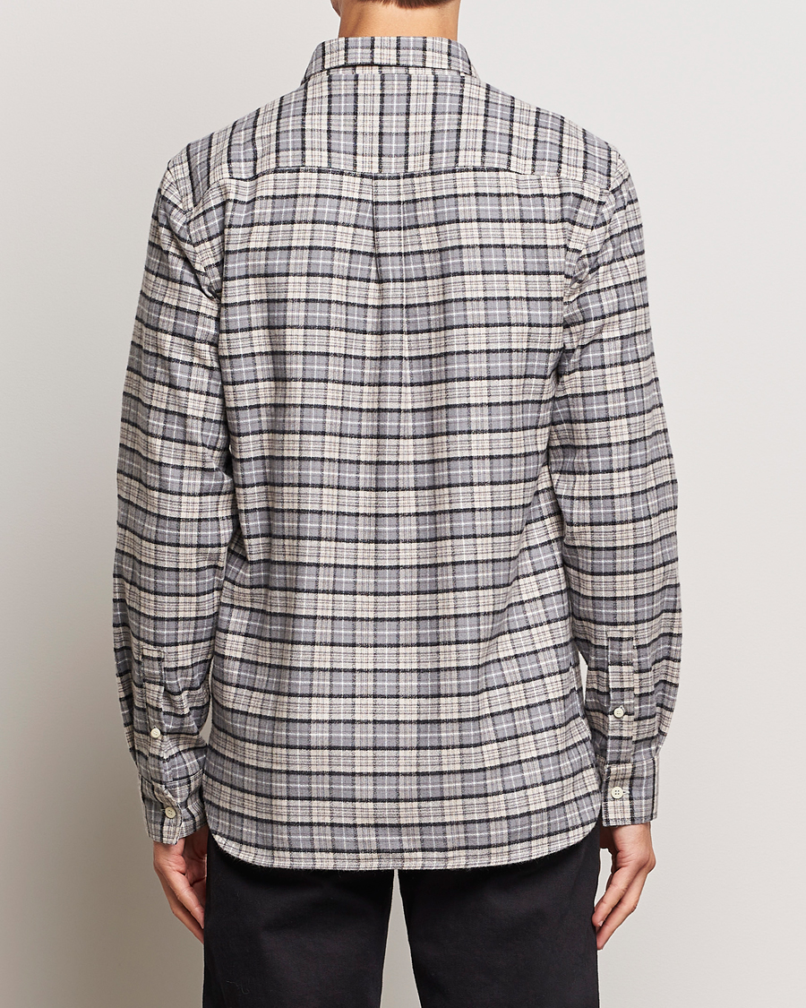 Men | Shirts | Lyle & Scott | Checked Flannel Button Down Shirt Cove White
