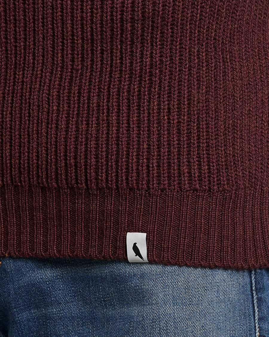Men | Sweaters & Knitwear | Peregrine | Ford Knitted Wool Half Zip Shiraz
