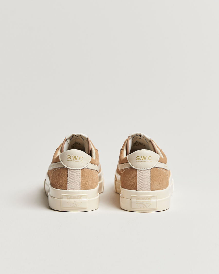 Men | Stepney Workers Club Dellow S-Strike Suede Sneaker Earth/Ecru | Stepney Workers Club | Dellow S-Strike Suede Sneaker Earth/Ecru