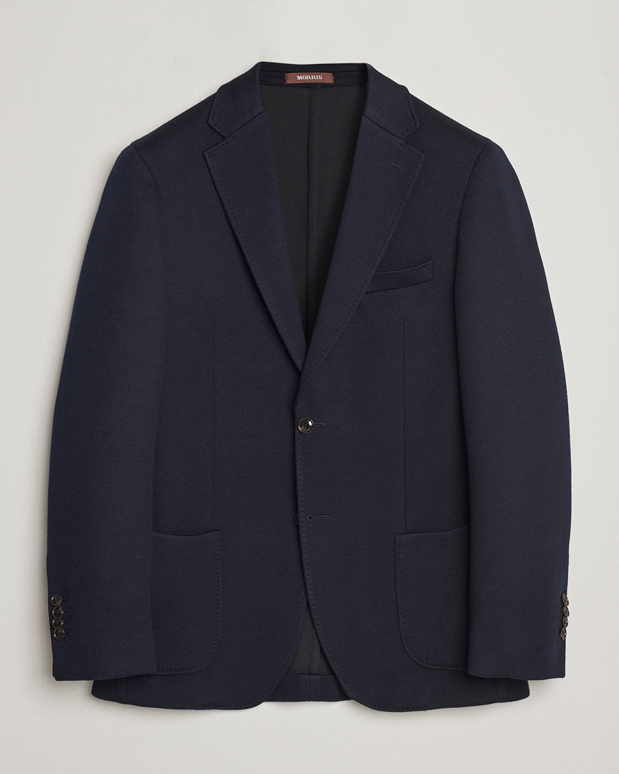 Men | Knitted Blazers | Morris Heritage | Mike Knitted Blazer Navy
