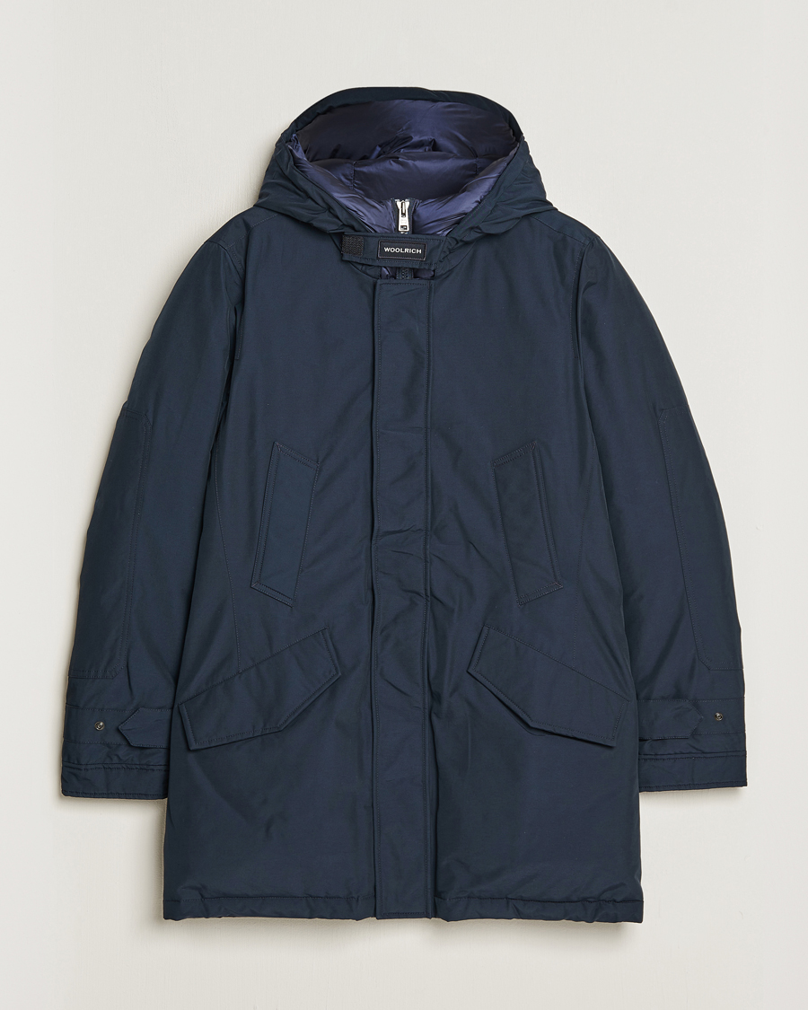 Men | Coats & Jackets | Woolrich | Polar High Collar Parka Melton Blue