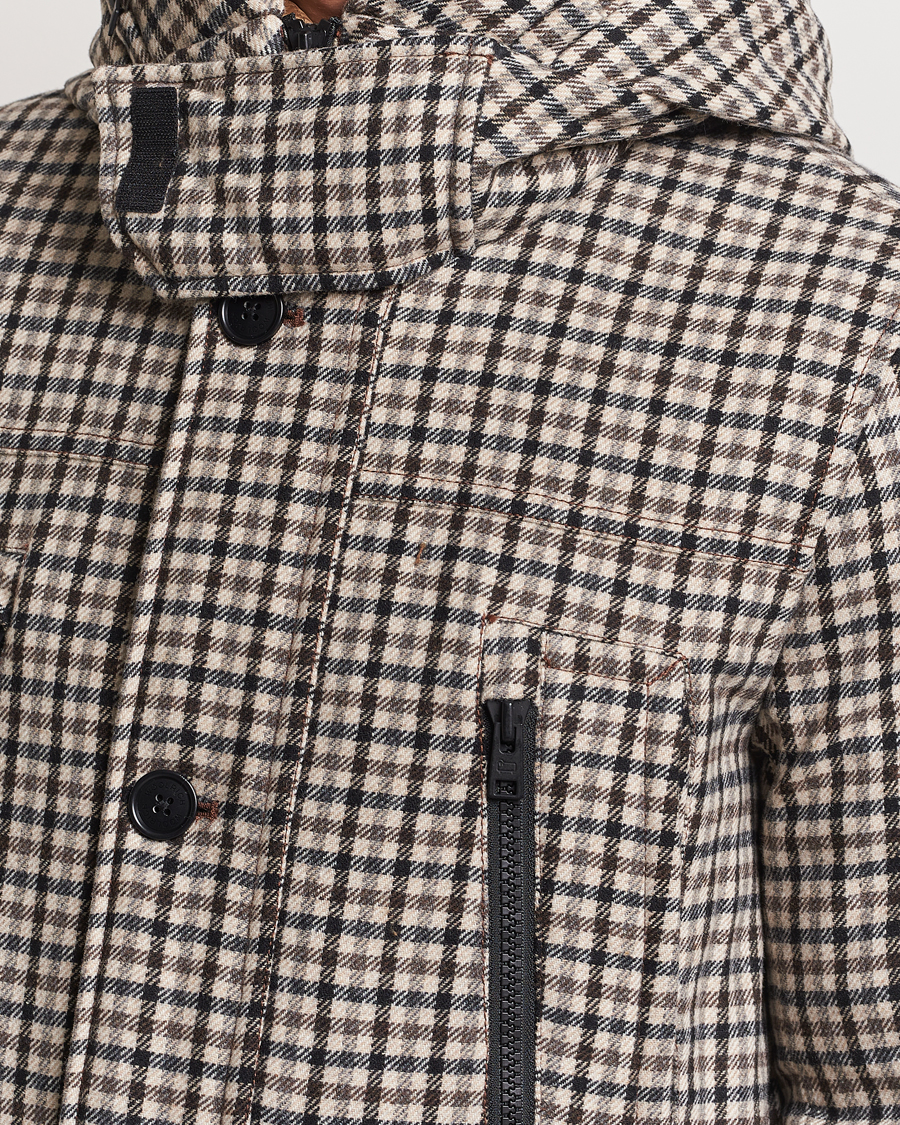 Men | Coats & Jackets | Woolrich | Wool Arctic Parka Cream Check