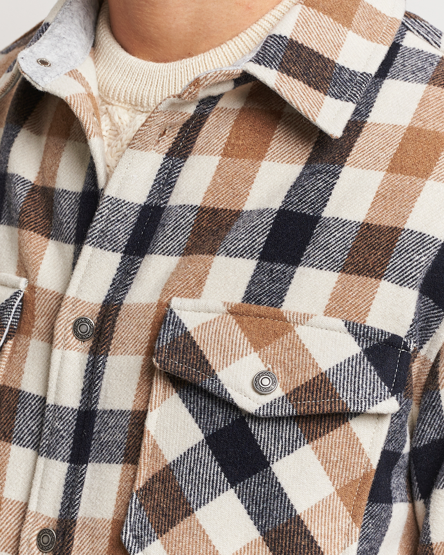Men | Shirts | Woolrich | Alaskan Melton Wool Overshirt White Buffalo