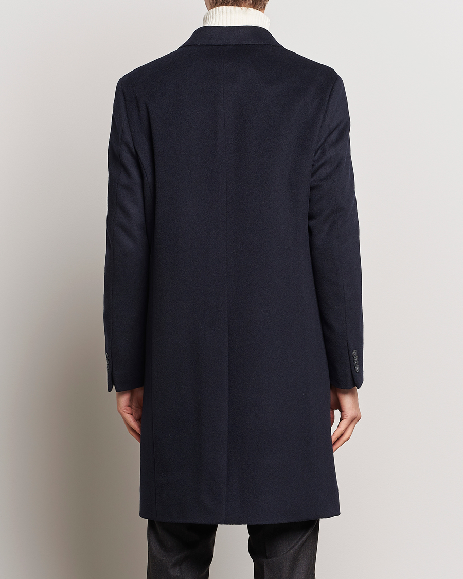 Men | Coats & Jackets | Oscar Jacobson | Shaw Wool/Cashmere Coat Navy