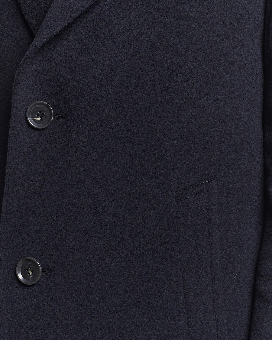 Men | Coats & Jackets | Oscar Jacobson | Shaw Wool/Cashmere Coat Navy