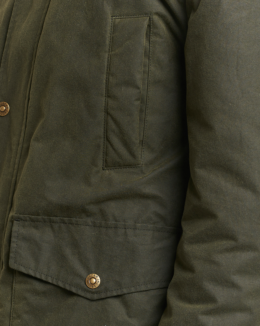 Men | Coats & Jackets | Oscar Jacobson | Colewyn Waxed Padded Jacket Olive