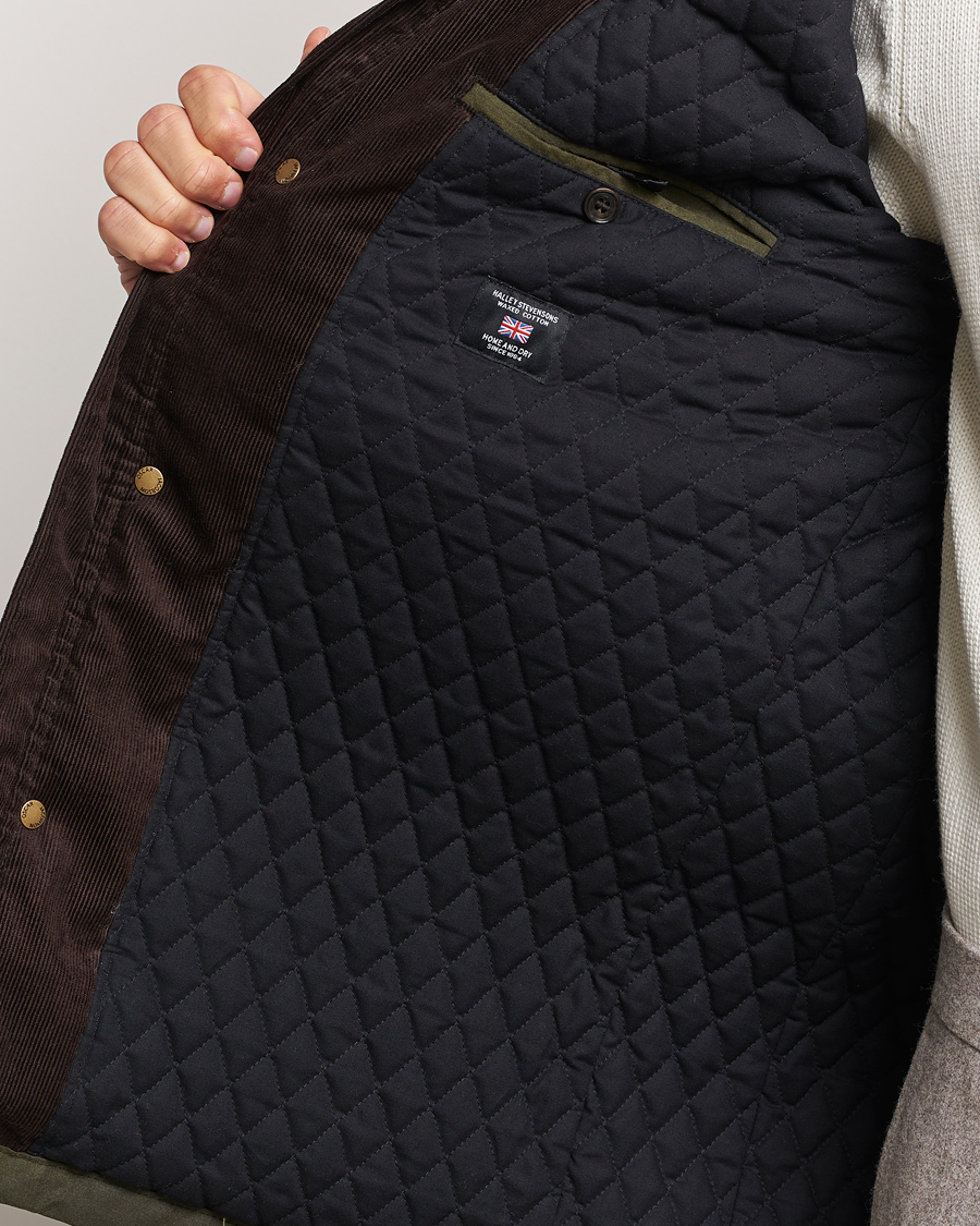 Men | Coats & Jackets | Oscar Jacobson | Colewyn Waxed Padded Jacket Olive