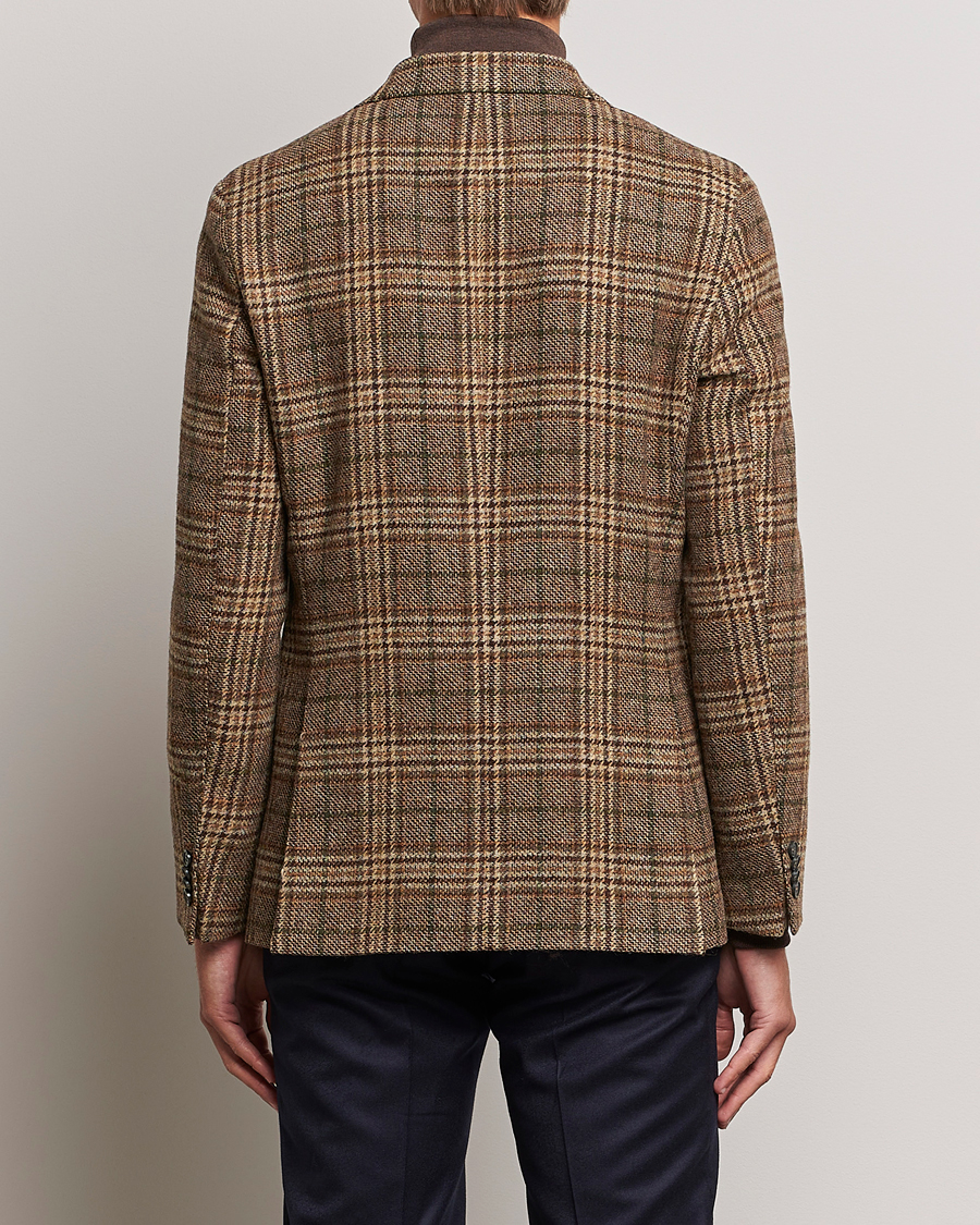 Men | Blazers | Oscar Jacobson | Fogerty Soft Checked Wool Blazer Brown