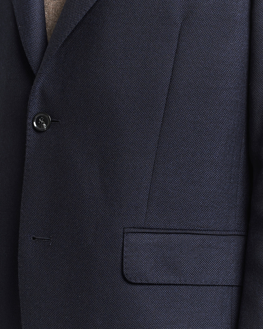 Men | Blazers | Oscar Jacobson | Fogerty Structured Wool Blazer Navy