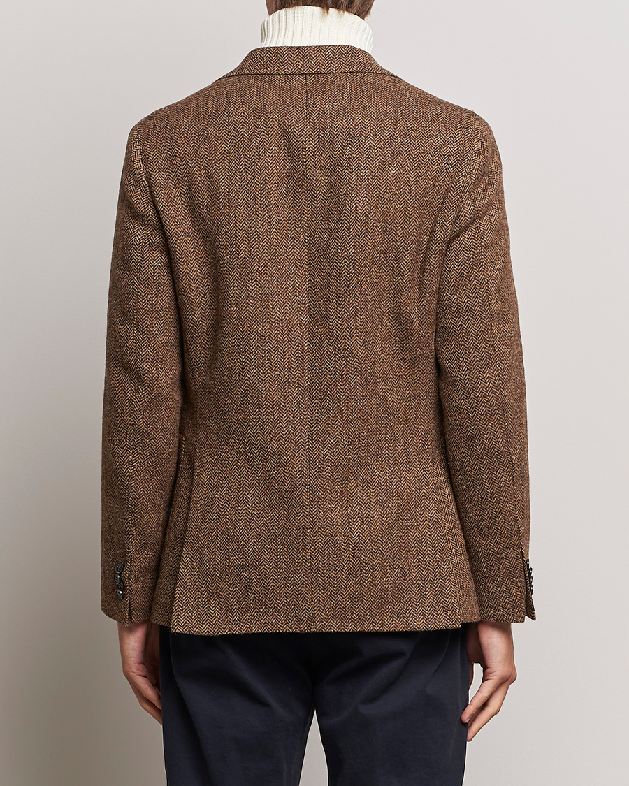 Men | Blazers | Oscar Jacobson | Fogerty Moon Herringbone Tweed Blazer Beige