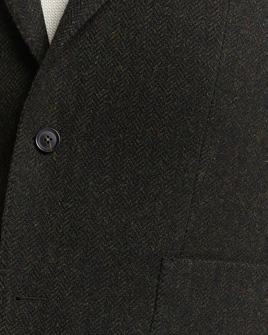 Men | Blazers | Oscar Jacobson | Fogerty Moon Herringbone Tweed Blazer Green