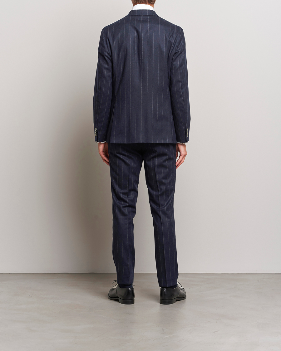 Men |  | Oscar Jacobson | Fogerty Denz Pinstripe Wool Suit Navy