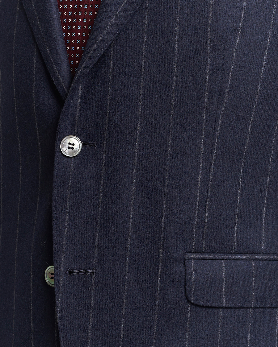 Men | Suits | Oscar Jacobson | Fogerty Denz Pinstripe Wool Suit Navy