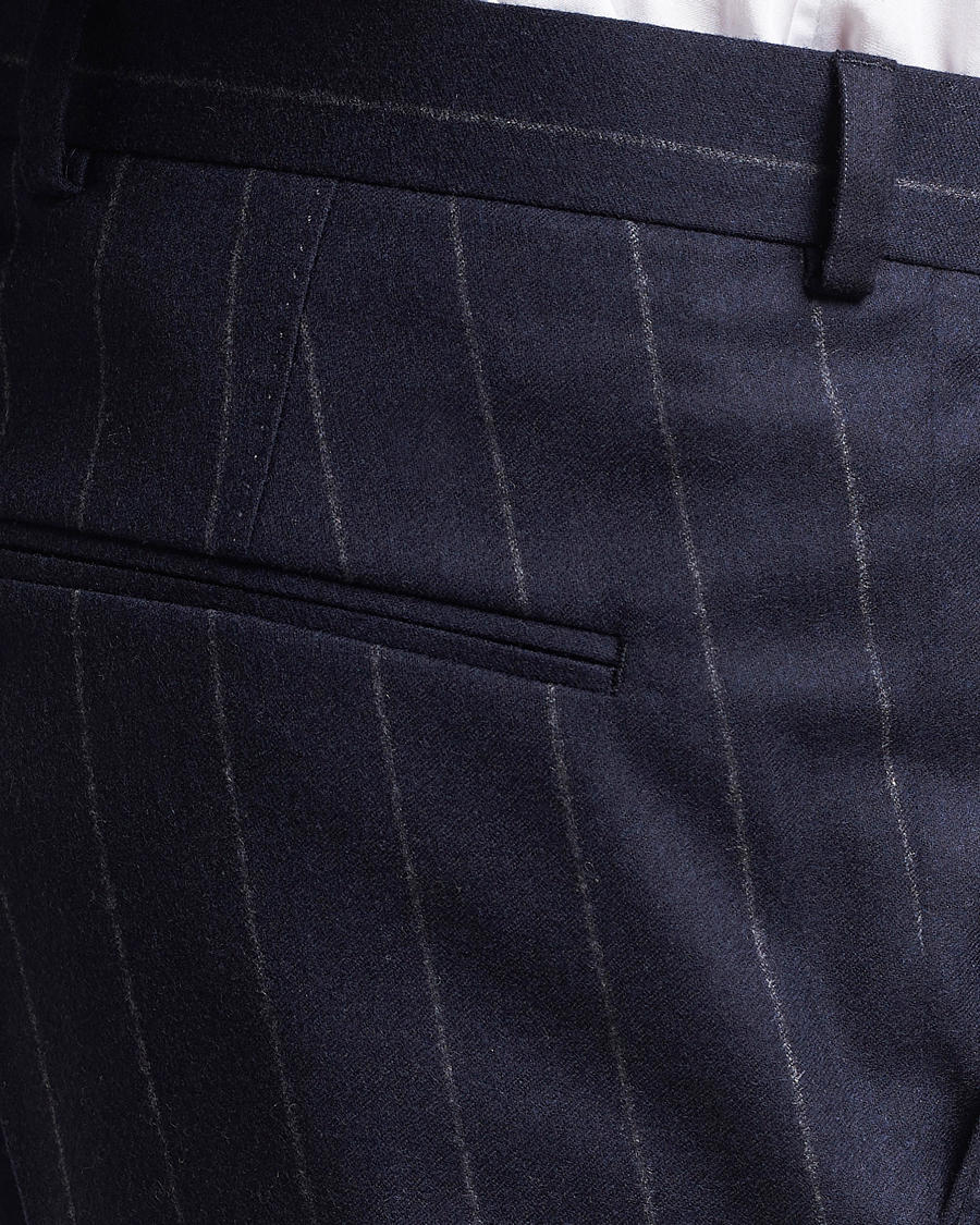 Men | Suits | Oscar Jacobson | Fogerty Denz Pinstripe Wool Suit Navy