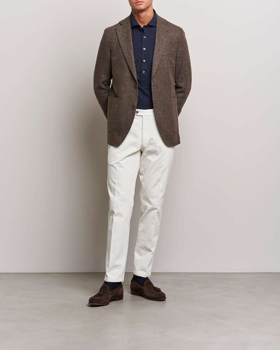 Men | Trousers | Oscar Jacobson | Denz Corduroy Trousers White