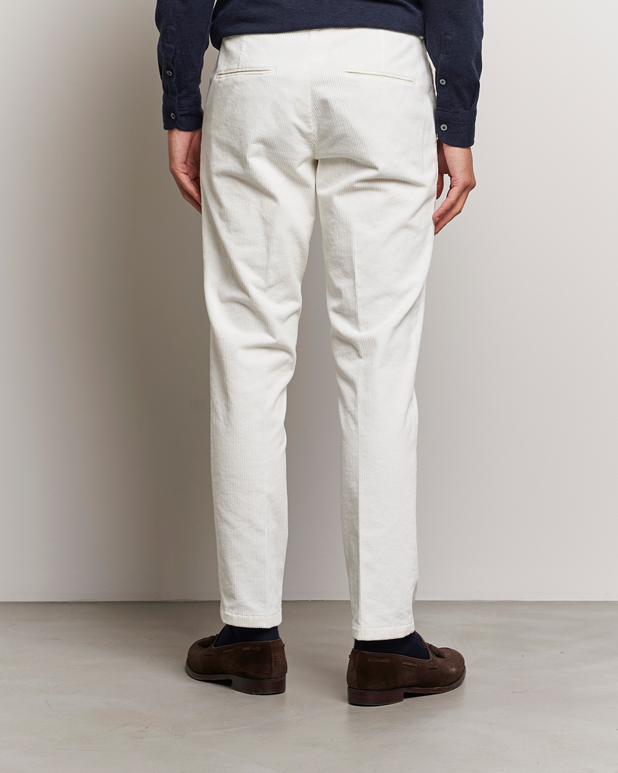 Men | Trousers | Oscar Jacobson | Denz Corduroy Trousers White