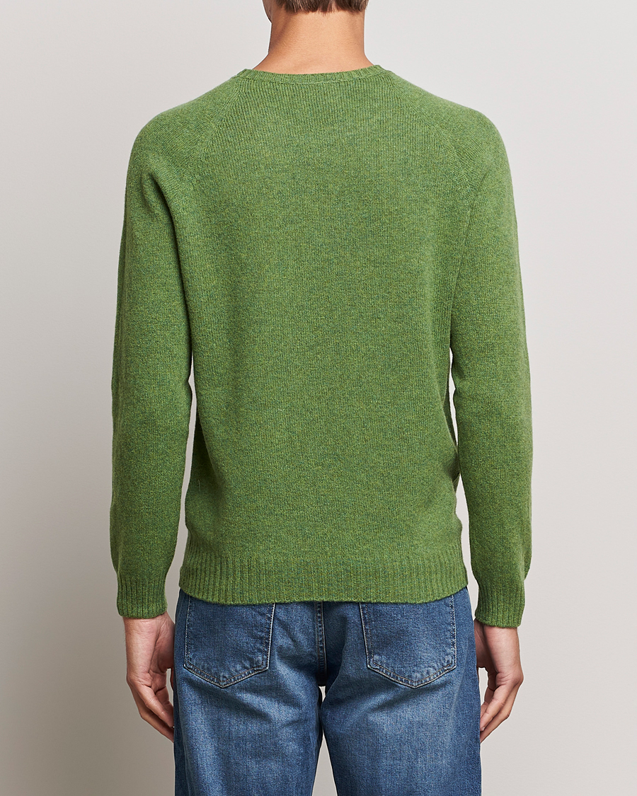 Men | Sweaters & Knitwear | Oscar Jacobson | Kendal Raglan Wool Crewneck Green