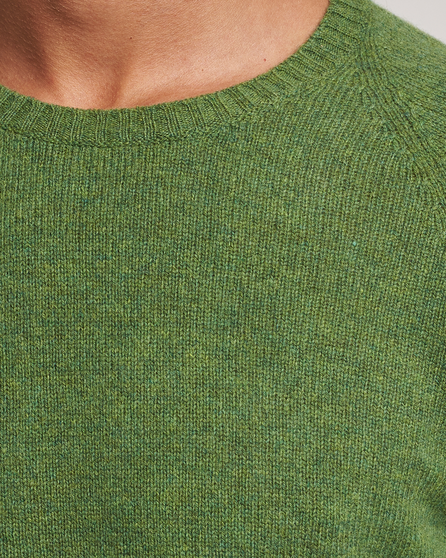Men | Sweaters & Knitwear | Oscar Jacobson | Kendal Raglan Wool Crewneck Green