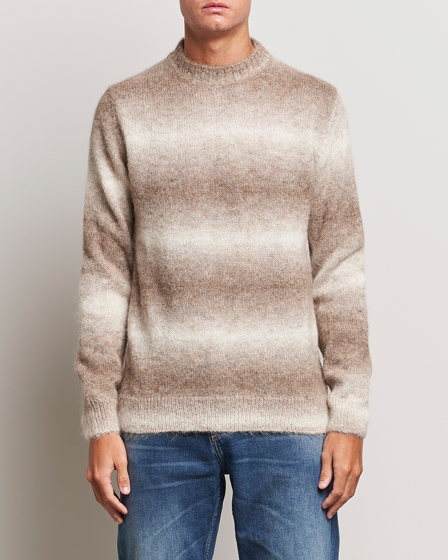 Men | Sweaters & Knitwear | Oscar Jacobson | Valter Alpaca Knitted Sweater Beige
