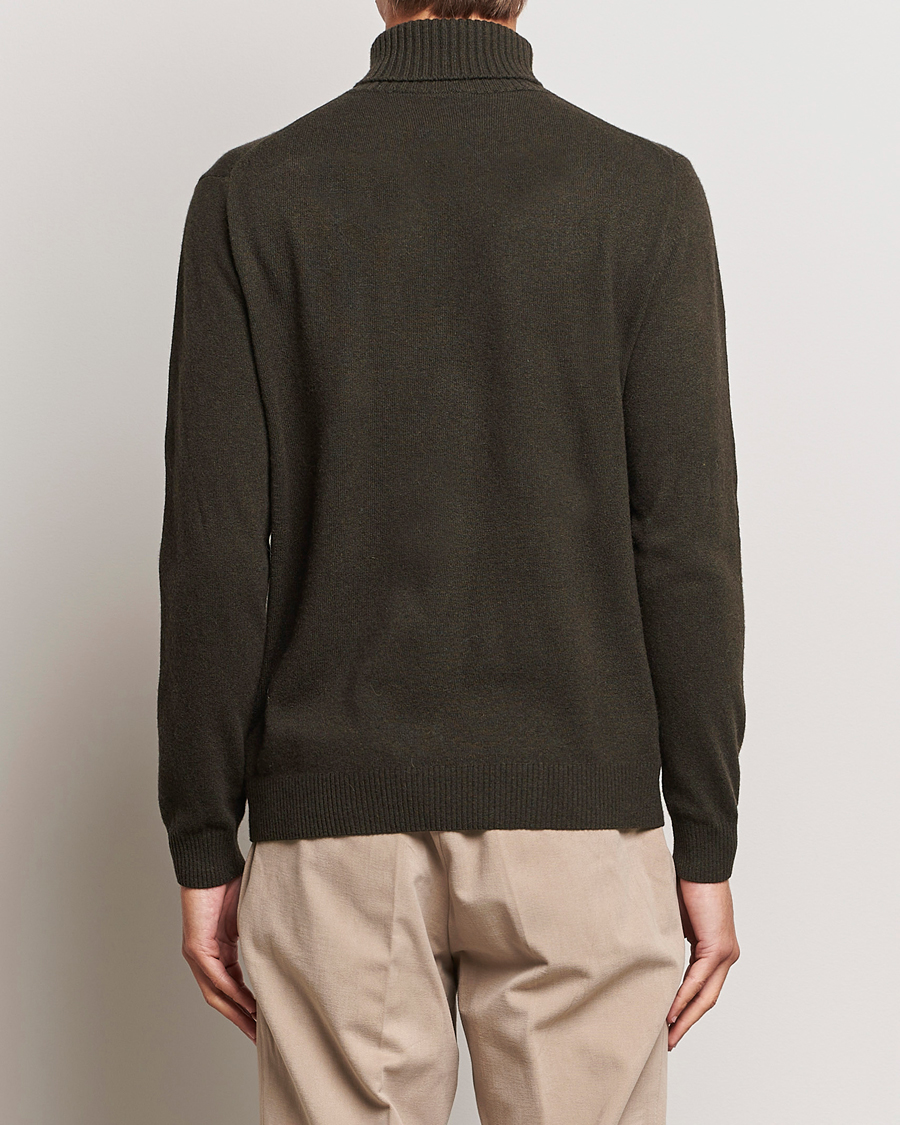 Men | Sweaters & Knitwear | Oscar Jacobson | Salim Wool/Cashmere Rollneck Green