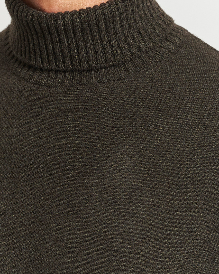 Men | Sweaters & Knitwear | Oscar Jacobson | Salim Wool/Cashmere Rollneck Green