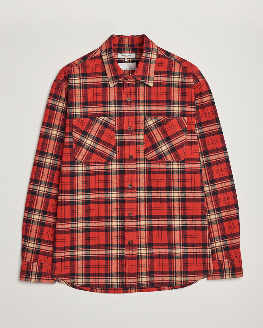 Men | Contemporary Creators | Nudie Jeans | Filip Flannel Checked Shirt Red