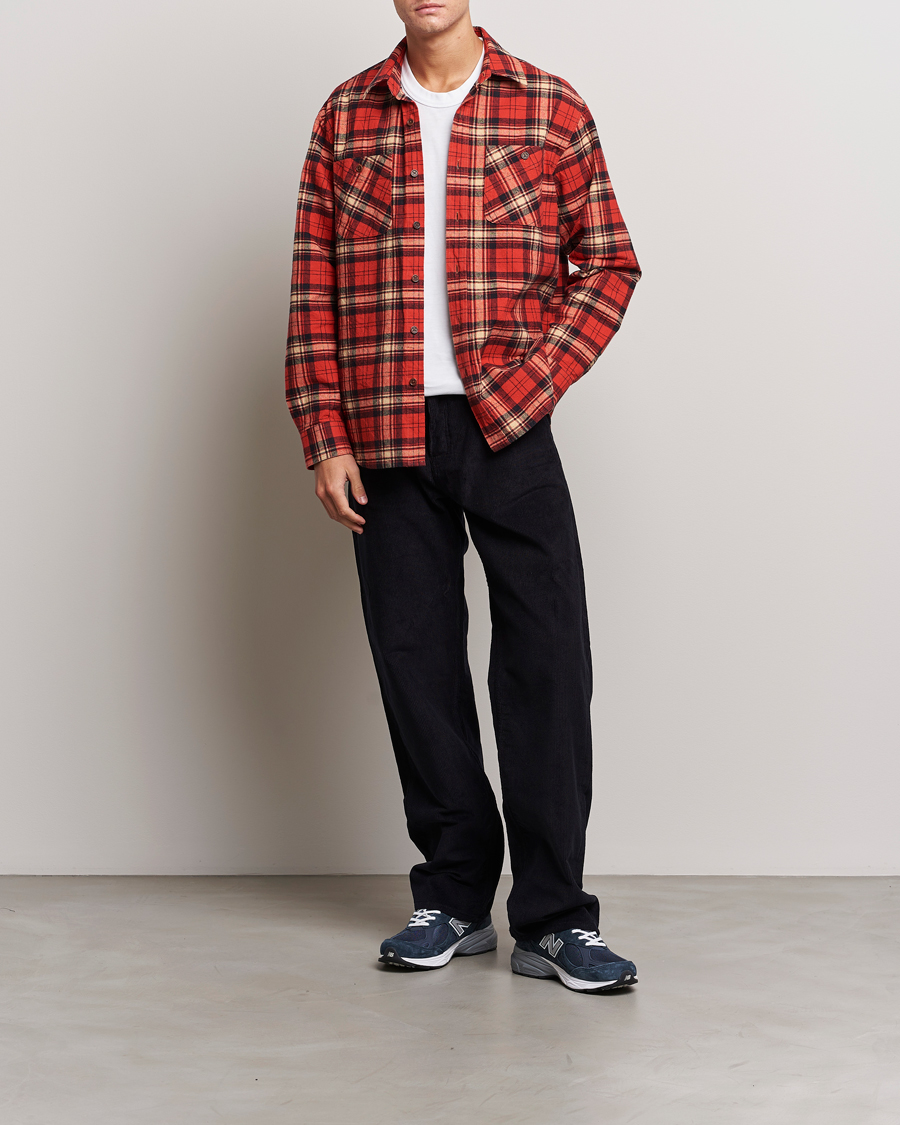Men | Shirts | Nudie Jeans | Filip Flannel Checked Shirt Red