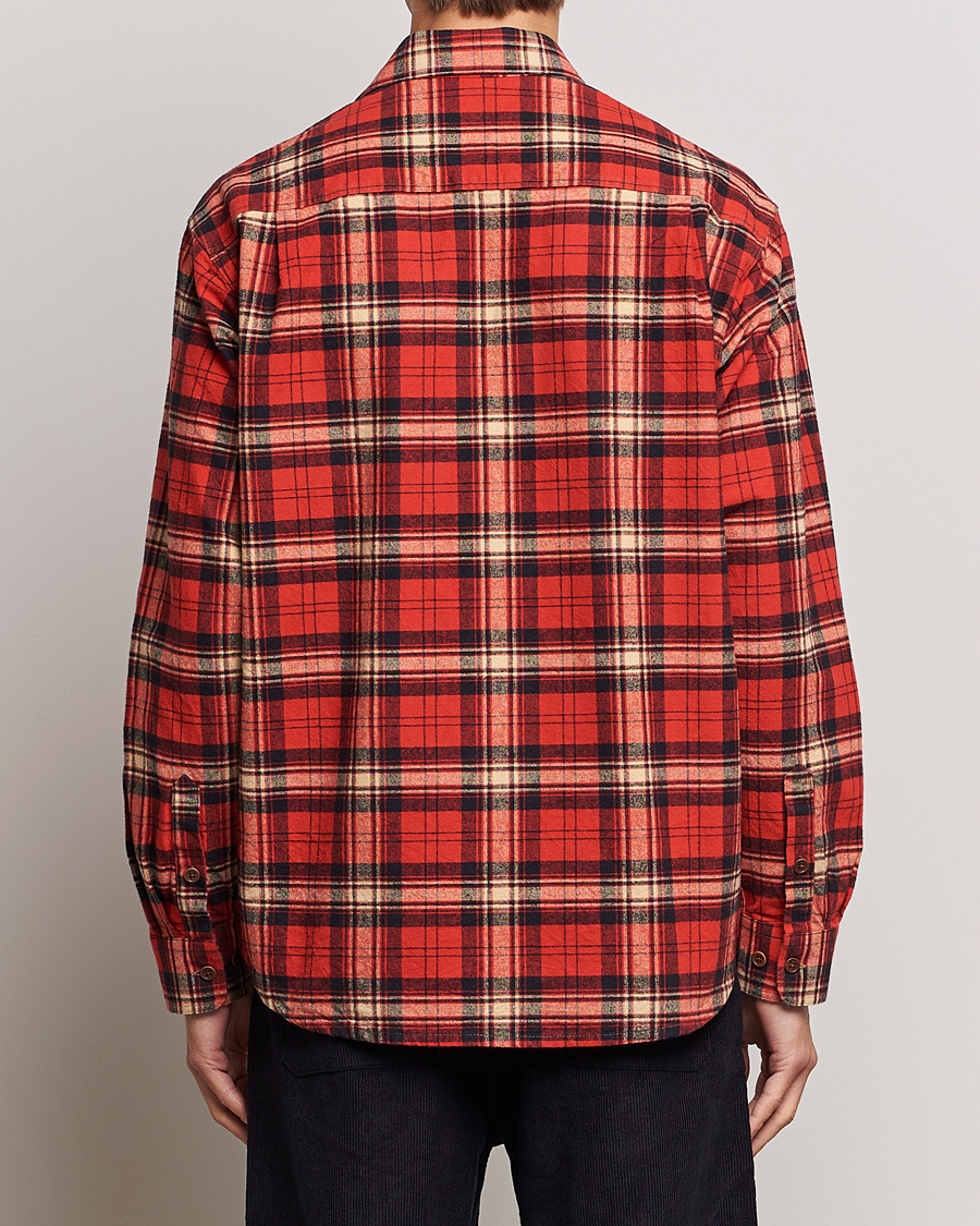 Men | Shirts | Nudie Jeans | Filip Flannel Checked Shirt Red