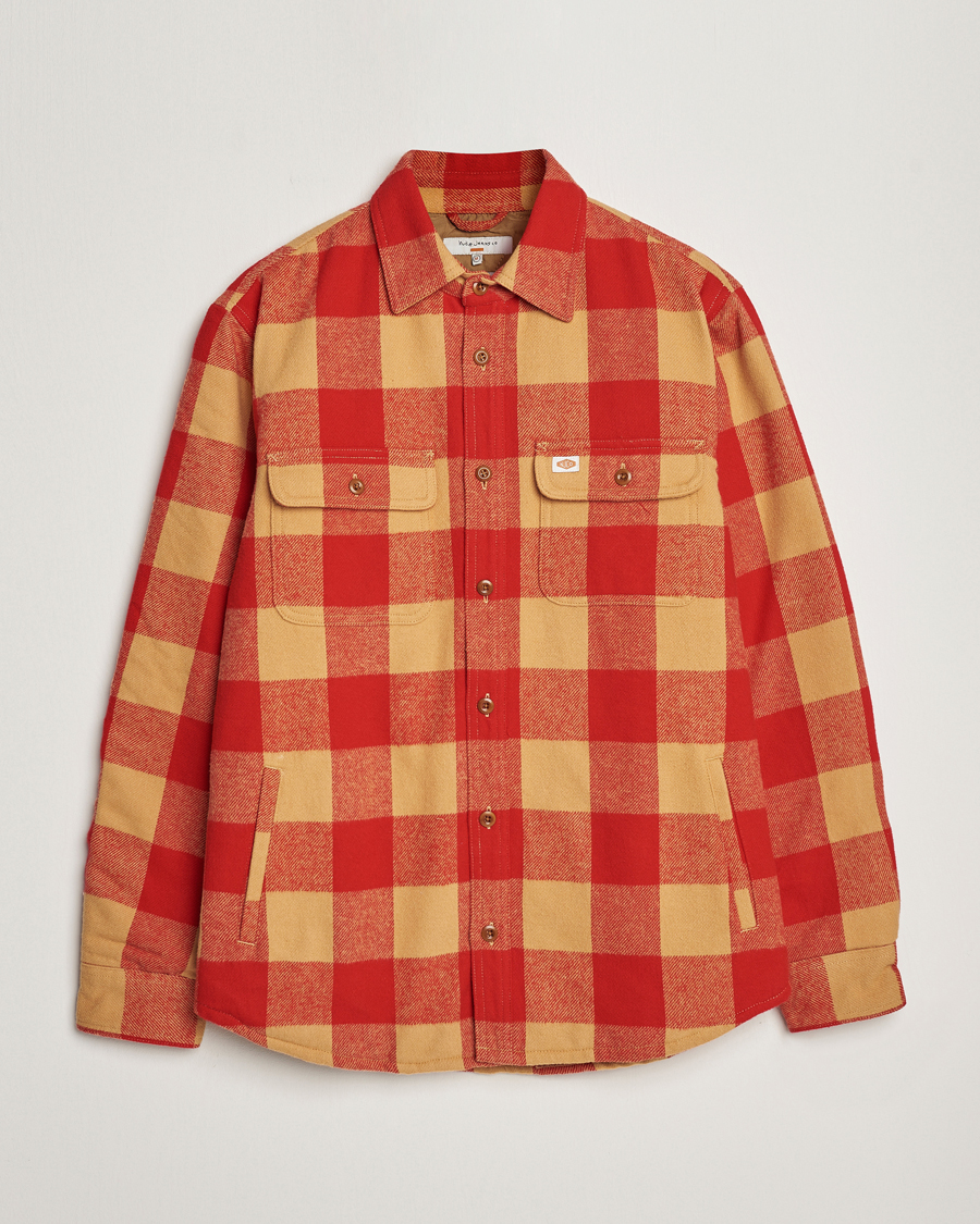 Men | Contemporary Creators | Nudie Jeans | Glenn Padded Checked Shirt Jacket Red