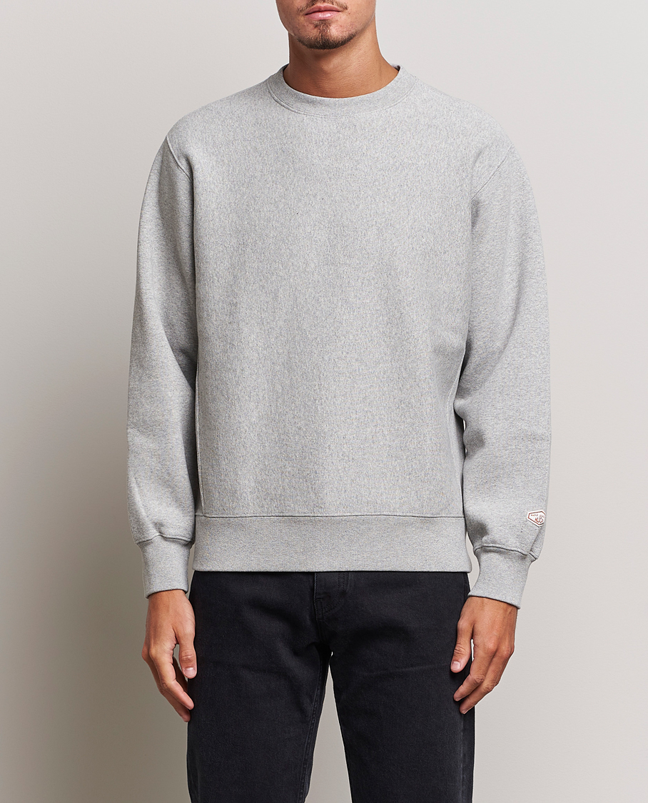 Men | Sweaters & Knitwear | Nudie Jeans | Hasse Crew Neck Sweatshirt Grey Melange