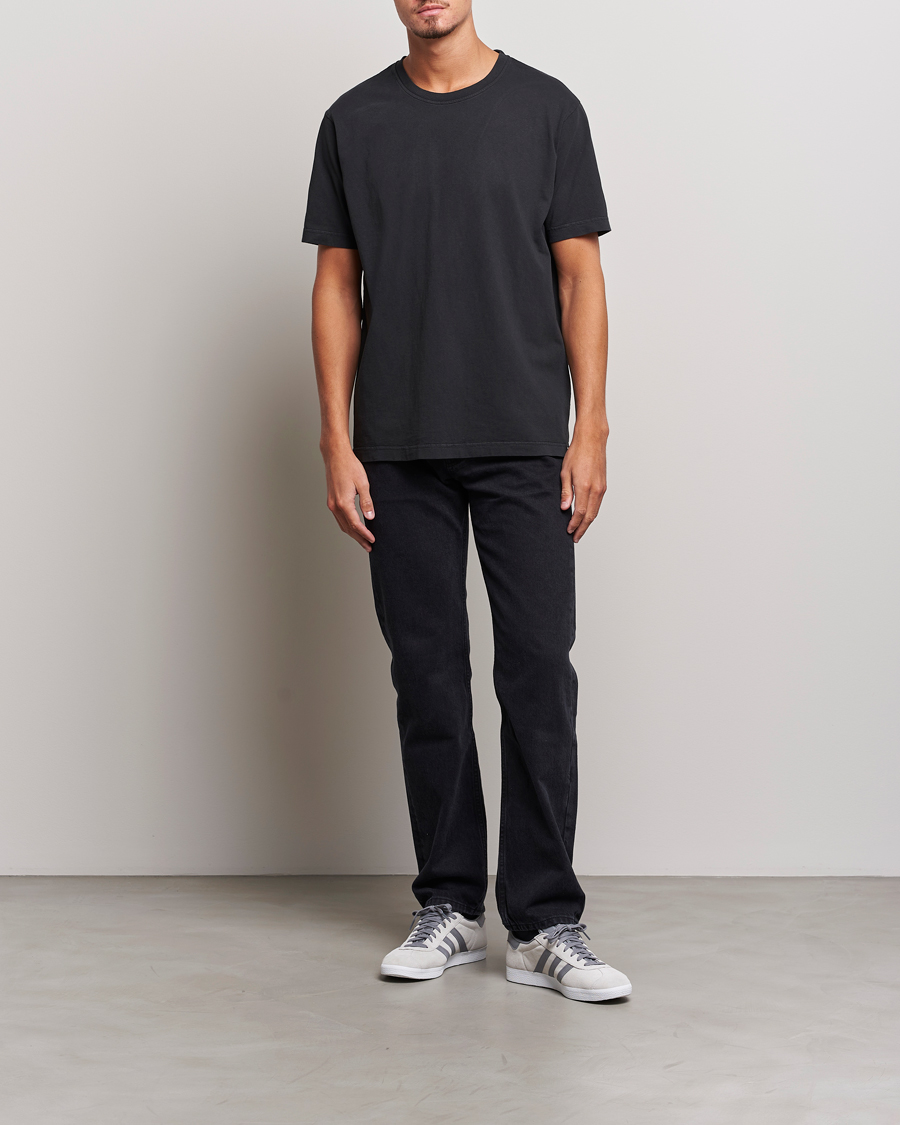 Men | T-Shirts | Nudie Jeans | Uno Everyday Crew Neck T-Shirt Black