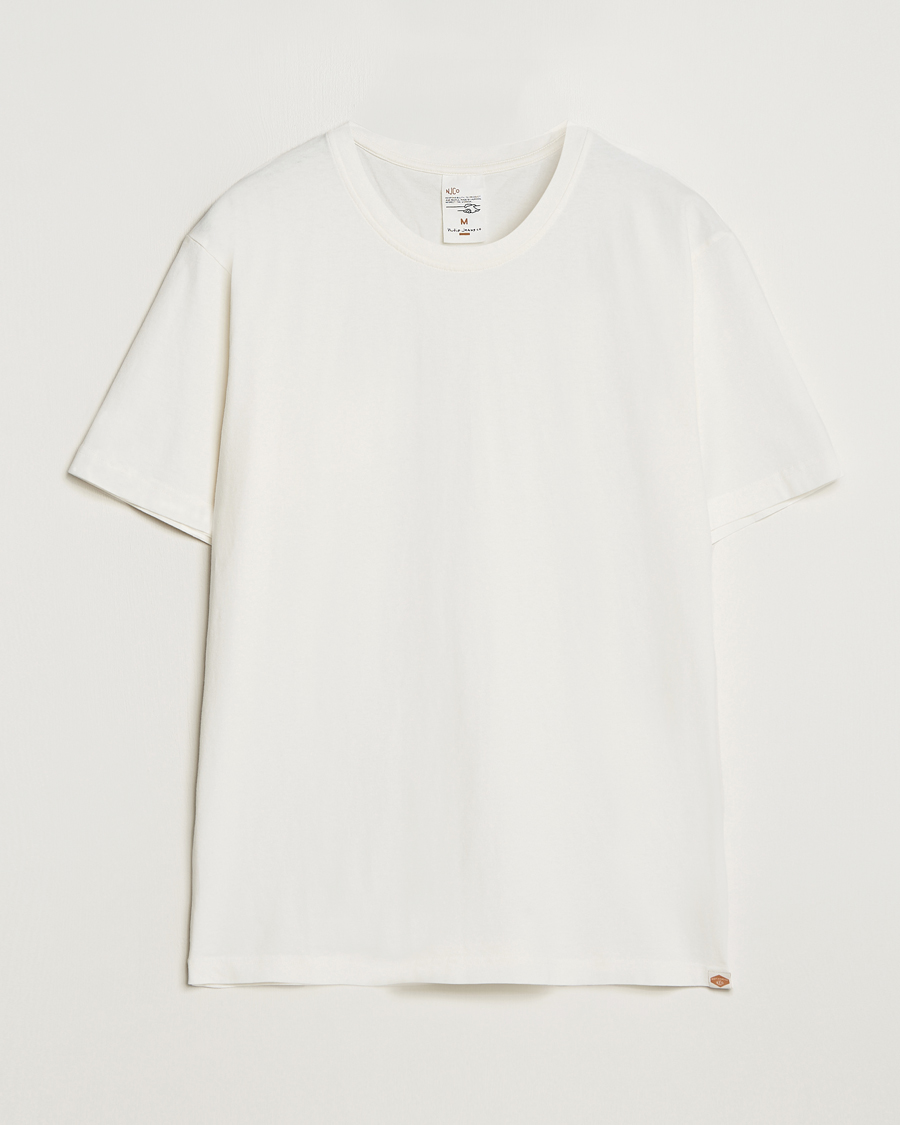 Men | T-Shirts | Nudie Jeans | Uno Everyday Crew Neck T-Shirt Chalk White