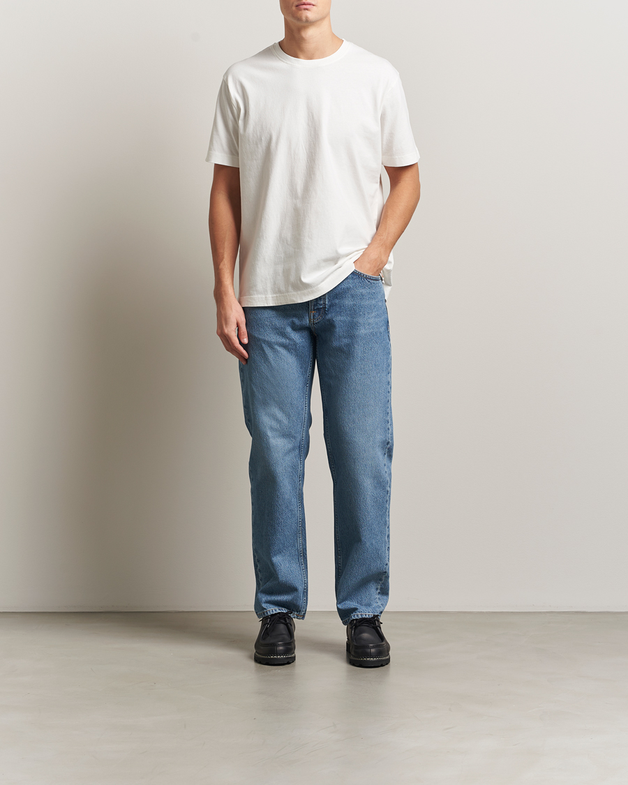 Men | T-Shirts | Nudie Jeans | Uno Everyday Crew Neck T-Shirt Chalk White