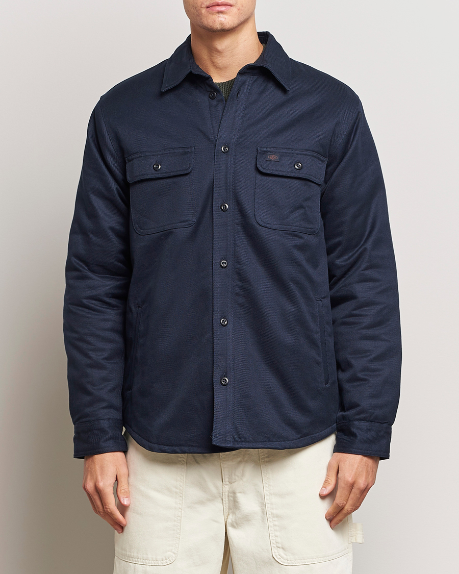 Men | Coats & Jackets | Nudie Jeans | Glenn Padded Shirt Jacket Navy