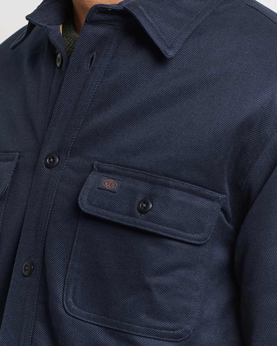 Men | Coats & Jackets | Nudie Jeans | Glenn Padded Shirt Jacket Navy