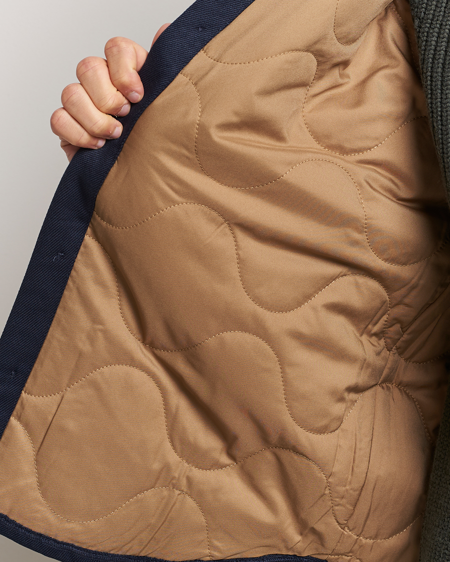 Men | Coats & Jackets | Nudie Jeans | Glenn Padded Shirt Jacket Navy