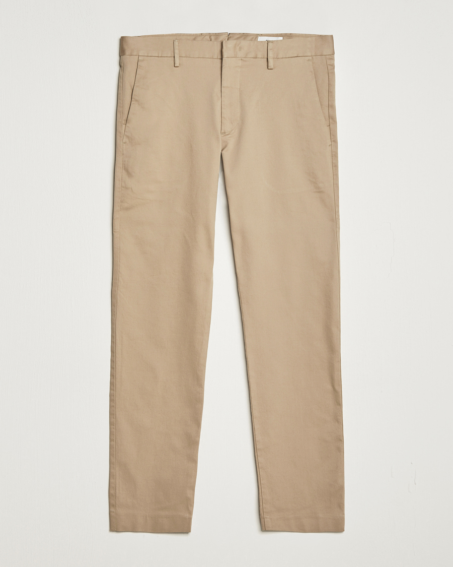 Men | Trousers | NN07 | Theo Regular Fit Stretch Chinos Khaki
