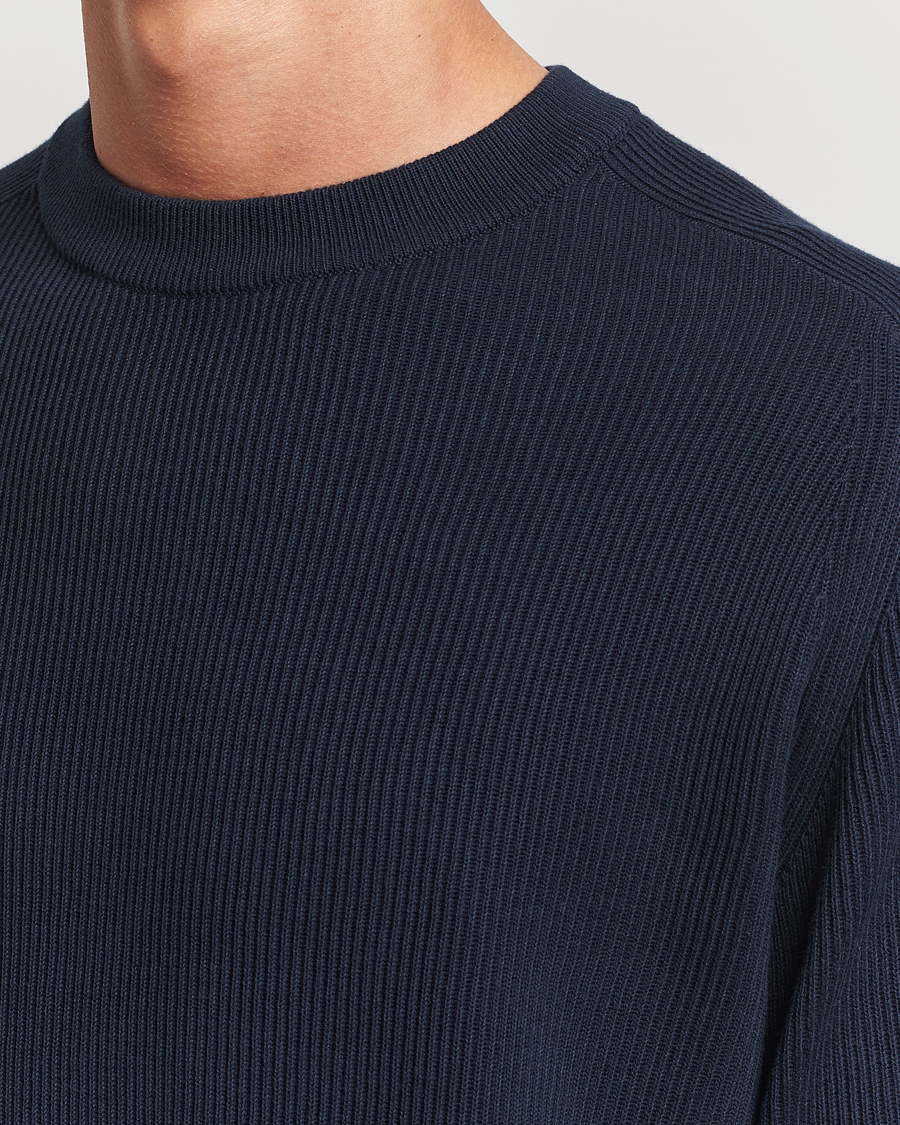 Men | Sweaters & Knitwear | NN07 | Kevin Cotton Knitted Sweater Navy Blue