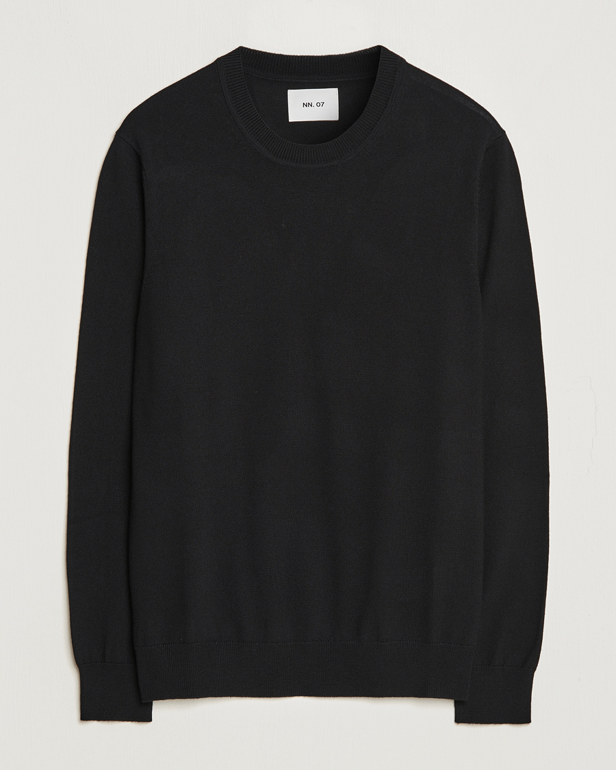 Men | Sweaters & Knitwear | NN07 | Ted Merino Crew Neck Pullover Black