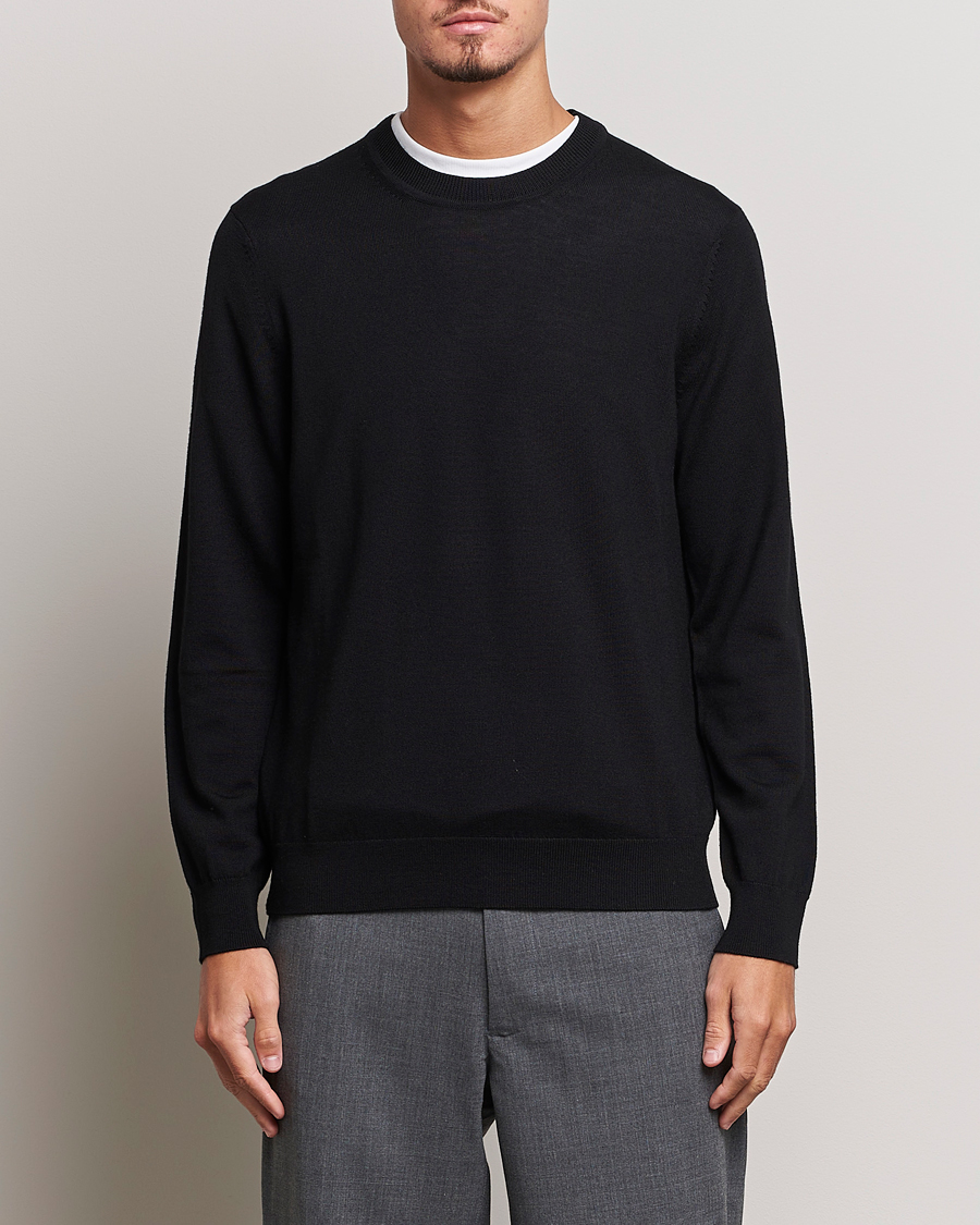Men | Sweaters & Knitwear | NN07 | Ted Merino Crew Neck Pullover Black